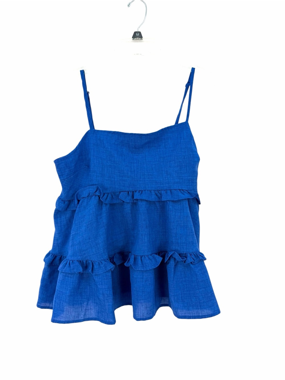 Royal Blue Ruffle Tiered Tank Top